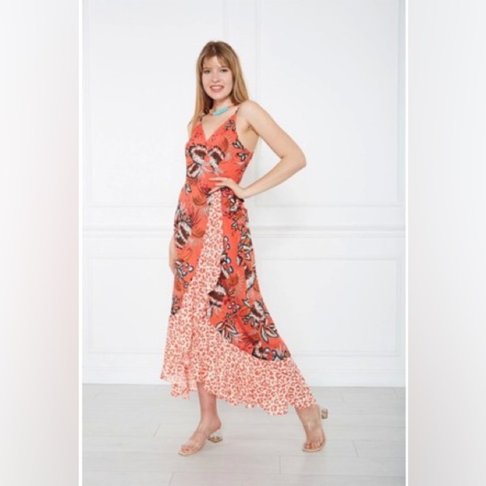 Brand new Farm Rio by Anthropologie Musette Maxi Dress size L petite.